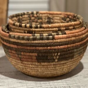 Handwoven Multicolor Basket Set